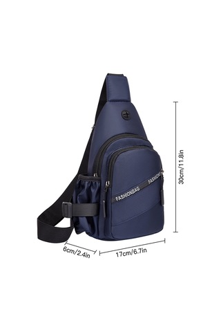 Youtek Erkekler İçin Oxford Kumaş Askılı Çanta, Su Flaske Cebi, Telefon Anahtar Para Taşıma, Elini Serbest Bırak, Koyu Gri Koyu Gri