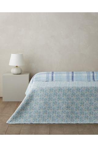 English Home Misty Flora King Size Çok Amaçlı Örtü 220x240 Cm Açık Mavi Açık Mavi