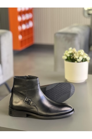 Lfr-p8001 Derı Merdane Deri Bot Siyah Siyah