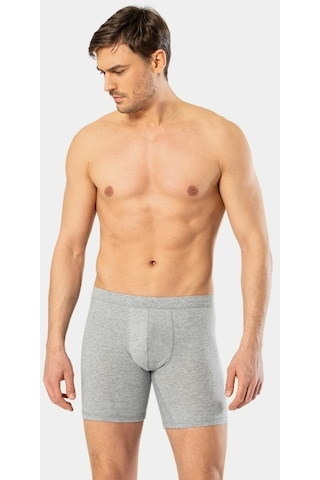 Cacharel Erkek Likralı Uzun Boxer Bel Bantlı 1336/Gri 001