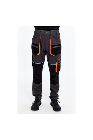 Uniprom İş Pantolonu Lizbon Plus Model Çok Cepli Harman Kumaş Füme Füme