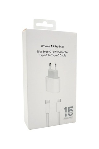 Rio Tech İphone 25w Type-c Power Adapter Type-c To Type-c Kablo Iphone 15 Ve Üstü Uyumlu