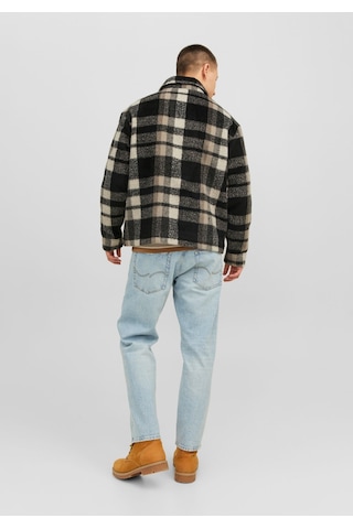 Jack & Jones Yün Görünümlü Ekose Desenli Ceket - Cole 12238915 Chocolate Brown Kahverengi