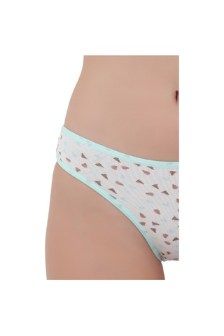 Kadın Kahverengi Ve Turkuaz Desenli Külot - Zarafet Ve Konforun Buluştuğu Nokta Renkli Çok Renkli