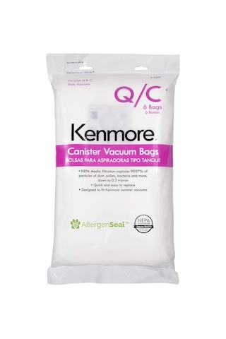 Kenmore 53292 Tip Q Hepa Yedek Toz Torbaları Teneke Kutu Vakum 81214, 81414, 81714, 21814, Bc2005, Bc3005, 81615, Bc7005, 6 Adet 1'li Paket