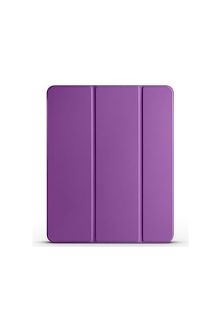Kilifone - İpad Air 13 2025 M3 Uyumlu - Tablet Kılıfı Smart Cover Kalem Bölmeli Standlı 1-1 Kılıf - Mor - T36490 Kılıf