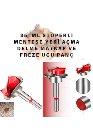 35 Mm Stoperli Menteşe Yeri Açma Delme Matkap Ve Freze Ucu Panç