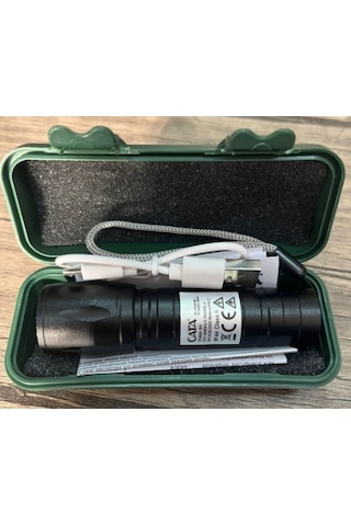 Cata Ct-8024 Sarjlı 3 Fonksiyonlu Led Polis El Feneri Beyaz
