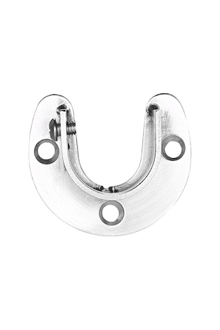 Qingmipy 32mm Çelik Gömlek Asma Kolu Tabanı, Banyo Havlu/perde Çubuğu Bağlantı Tabanı, 2 Adet, Kalın Çelik, Dolap İçin Açık Flanş Tabanı