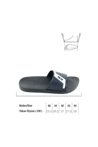 Gezer Erkek Yazlık Pu Taban Suni Deri Islak Zemine Uygun Ev Bahçe Havuz Plaj Terlik Lacivert