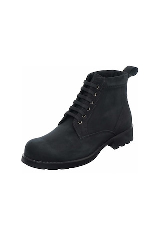 41-42-43-44 Numara F632 Siyah Yağlı Dana Nubuk Rahat Geniş Kalıp Süspansiyonlu Taban Üst Kalite Büyük Numara Erkek Bot Siyah