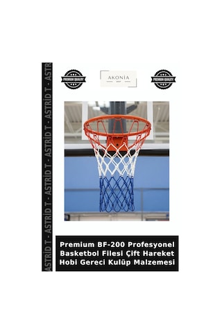 Premium Bf-200 Profesyonel Basketbol Filesi Çift Hareket Hobi Gereci Kulüp Malzemesi