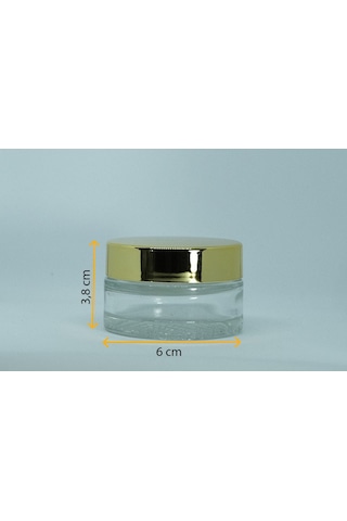 Krem Kutusu 30 ML 2 Adet Boş Şeffaf Sarı Kapaklı Kavanoz