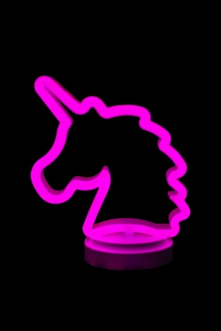 Büro Ev Ofis Hediyesi İçin Usb Pilli Neon Işıklı Unicorn Masaüstü Gece Lambası Diğer