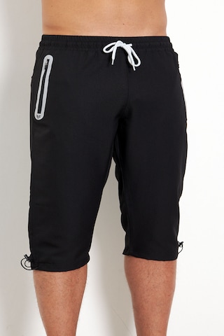 Enrico Ferry Erkek Siyah Hızlı Kuruyan Büyük Beden Kapri Edy2524b Siyah