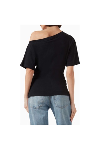 Banana Cici Elena Off-shoulder T-shirt - Beyaz - Premium Jersey Kumaş İle Rahat Şıklık Siyah