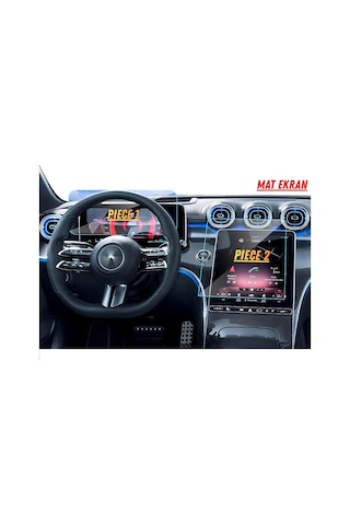 Mercedes C200 2025 Hayalet Gösterge Ve Multimedya Uyumlu Set Mat Ekran Koruyucu