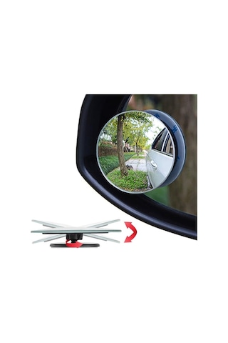 Oto Kör Nokta Aynası Gerçek Ayna Yuvarlak 50 Mm Oynar 2 Adet Dışbükey Ayıc107-1