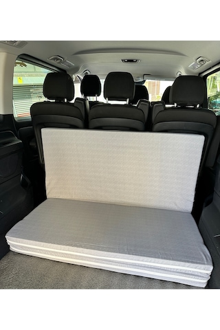 Araç Yatağı Sünger Katlanabilir Oto Yatağı Üniversal 120x180x6 Cm-tesla Ve Birçok Modele Uygun-gri