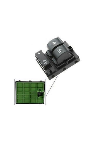 Aempart Cam Anahtarı Fıat Ducato Iv Sol Çiftli Yeşil Soket 06-15 Aem30 0238b