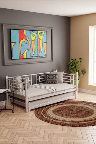 Moblay Larissa Yavrulu Daybed Sedir Karyola Beyaz