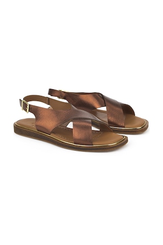 Ziya Kadın Hakiki Deri Sandalet 1511032z11500 Bronz 1511032z11500 325 36
