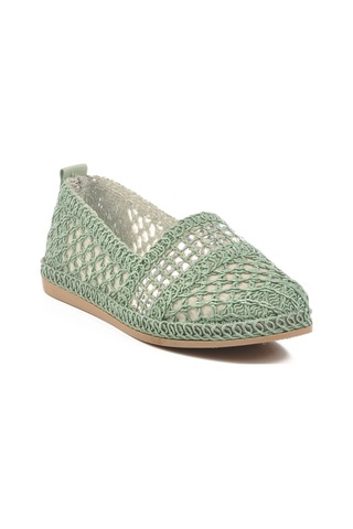 Yeşil Örme Triko Kadın Babet Pc-54570 Z Yeşil