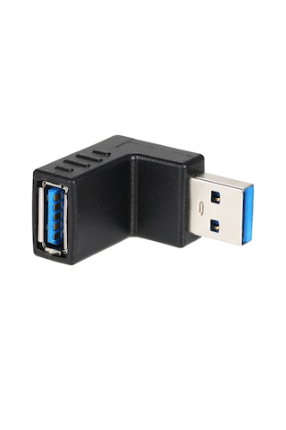 Aubyhe Usb 3.0 Ertikitici Adaptörü 90 Derece Yukarı Eğimli Am/af, 5 Gbps Hızlı Transfer, Siyah, Çevre Dost Malzeme