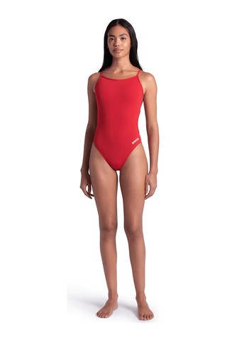 Arena Swimsuit Lace Back Solid Kadın Kırmızı Yüzücü Mayo 004651405