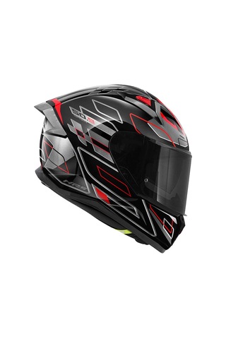 Givi 50.9 Assault Kapalı Motosiklet Kaskı Siyah - Titanyum - Kırmızı