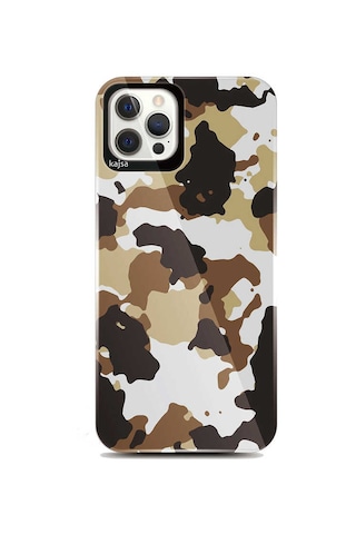 Kajsa Apple Uyumlu iPhone 12 Pro Max Kılıf Asker Desenli Kajsa Camo Kapak ZORE-218910