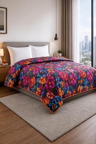 Yatak Örtüsü Çok Amaçlı 100% Polyester Hassas Tuşeli Basklı Lüx - Premium 200 Cm X 220 Cm Açık Seledon