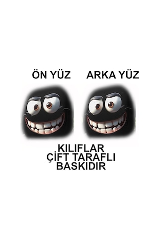 Dişlek Çift Taraflı Dekoratif Oto Başlık Kılıfı/Maske 2'li