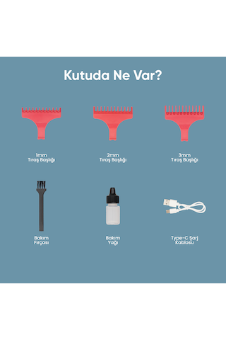 Turbo Şarjlı Kademeli Saç Sakal Tıraş Makinesi Erkek Kişisel Bakım Rd-180 1.5 Saat