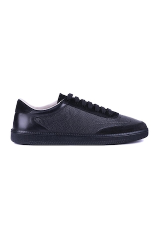 Shoetyle - Siyah Renk Hakiki Deri Bağcıklı Erkek Günlük Ayakkabı 666-1098 -1343 Siyah