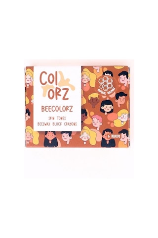 Colorz 6'lı Ten Renkleri Doğal Balmumu Sert Blok Pastel Boya Seti