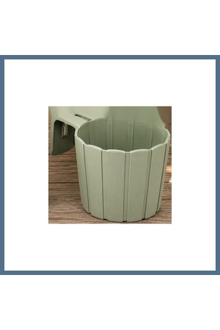 Buradabulabilirsin 3d Baskı Askılı Balkon Saksısı Dikey Çizgili Dekoratif Çiçek Ve Aromatik Bitki Saksısı - Adaçayı Yeşili Bbz