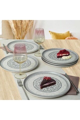 Stone Nordic Servis Tabağı 28 Cm 6 Adet 21427 Çok Renkli