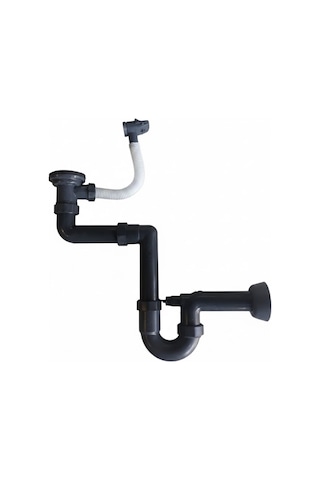 Nsp Üstten Taşmalı Lavabo Sifonu 80mm Antrasit Gri