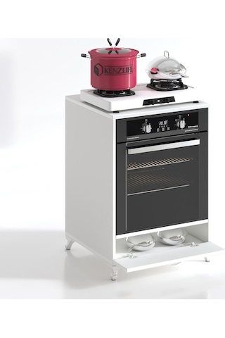 Kenzlife Ankastre Modülü Kabini Krom Byz Fırın Ocak Dolabı Kapakl