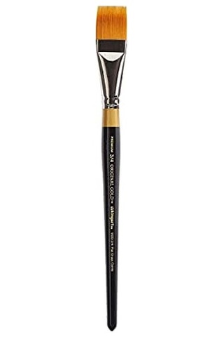 Gold Paint Brush-flat Rake, Size: 3/4