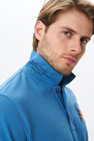 AR-MA Arma Erkek Regular Fit Baskılı % 100 Pamuk Pike Polo Yaka Tişört Y29374356202 Mavi