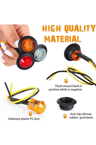 Xianwen 10 Adet-12v Araba Yan Işık Seti 6 Renk