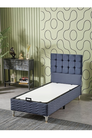 Beehanem Bengü 90x190 Tek Kişilik Baza Başlik Yatak 3 Lü Set Indigo Babyface Indigo 120 X 200