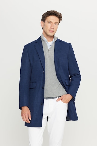 AC&Co / Altınyıldız Classics Erkek Lacı Standart Fit Normal Kesim Mono Yaka Desenli Kapak Cepli Palto Laci