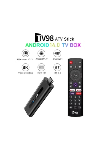 Wearfitpro Tv98 5g Android 8k Tv Stick Akıllı Tv Dönüştürücü Dual Wifi Bluetooth Destekli Tv Stick