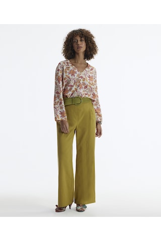 Yargıcı Uzun Kollu V Yaka Bluz Pembe