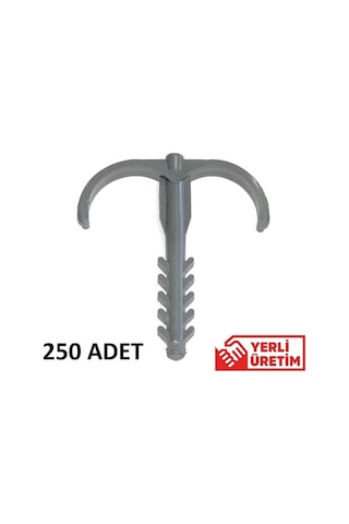 Yere Tespit Dübeli Kılçık Dübel 250 Adet Beyaz