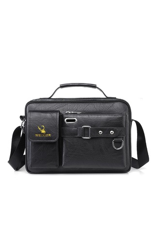 Erkek Büyük Kapasiteli Su Geçirmez Omuz Çapraz Çanta - Siyah 05 Siyah