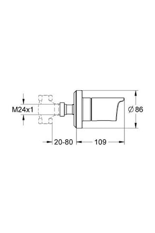Grohe Grohtherm 2000 New Ankastre Stop Valf - 19243001 Krom